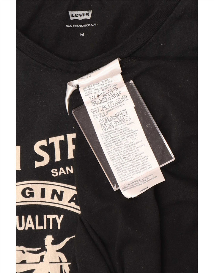 Tricou grafic pentru bărbați Levi's Top mediu negru bumbac
