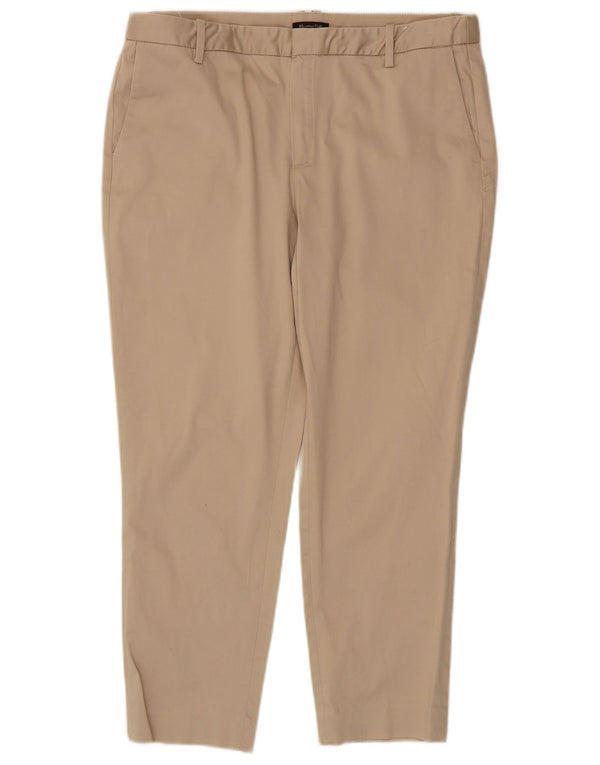 Massimo Dutti Pantaloni tăiați conici pentru femei EU 44 XL W34 L25 bej bumbac