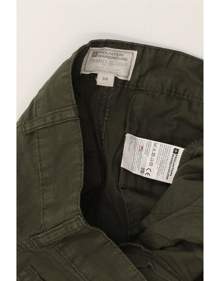Pantaloni cargo drepti pentru femei MOUNTAIN WAREHOUSE L30 L32 bumbac verde