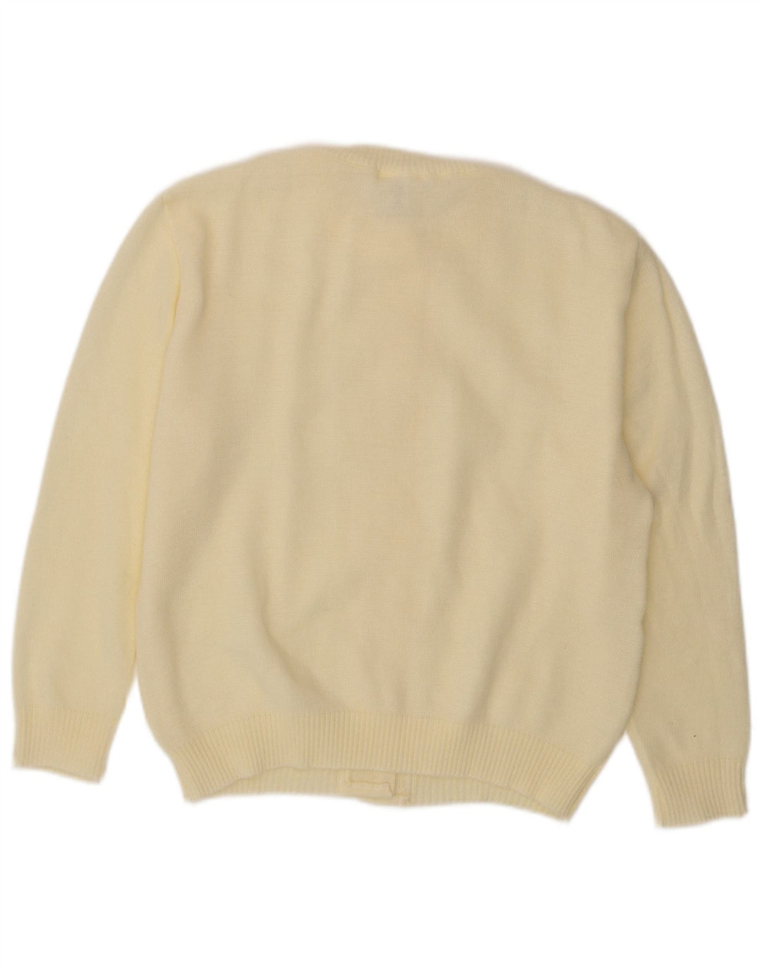 Pulover cardigan pentru femei VINTAGE IT 42 Medium Acrilic alb aproape