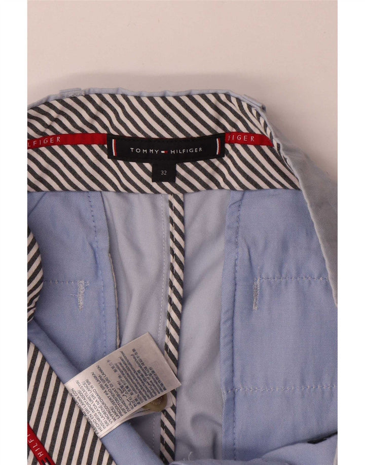 Pantaloni scurți chino Tommy Hilfiger pentru bărbați W32, bumbac albastru mediu