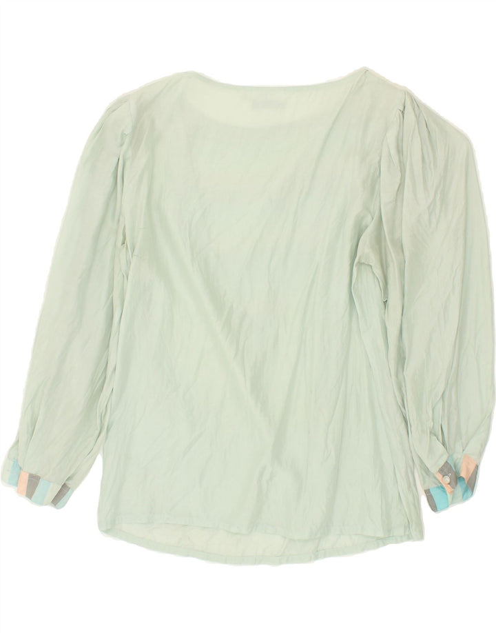 VINTAGE Womens Blouse Top US 10 Large Green Striped Vintage Vintage and Second-Hand Vintage from Messina Hembry 