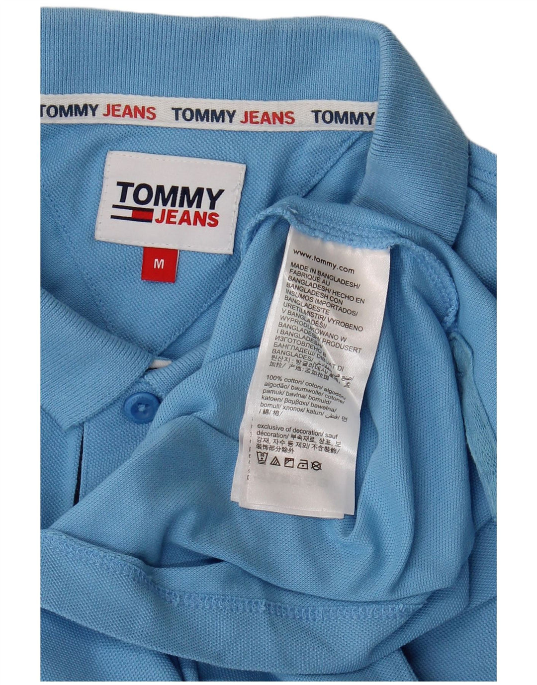 Tricou polo Tommy Hilfiger pentru bărbați, bumbac albastru mediu