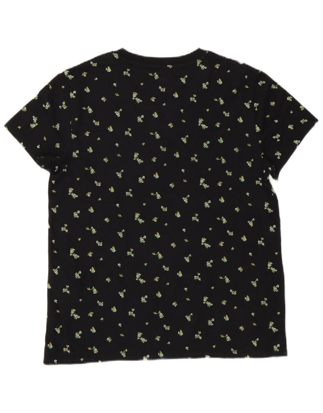 Tricou grafic pentru femei LEVI'S Top UK 10 Floare mică, neagră, florală din bumbac