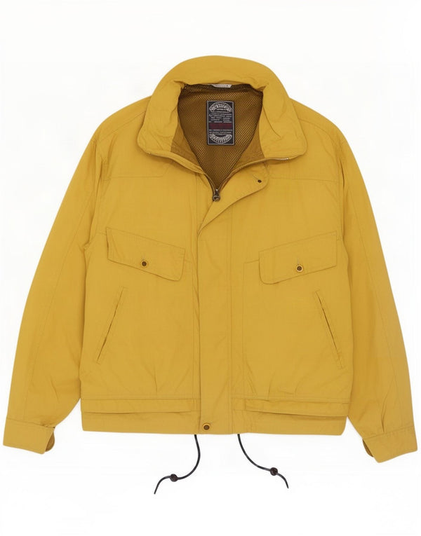 Wampum Mens Hooded Utility Jacket UK 42 XL Yellow Cotton