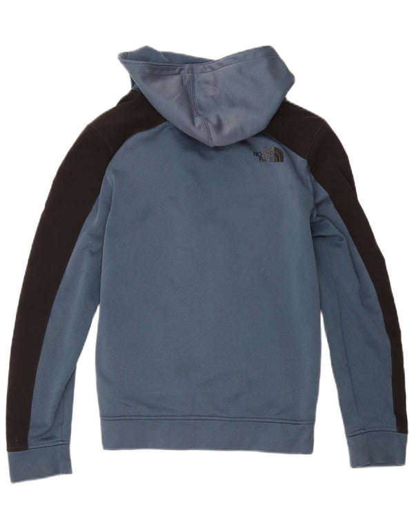Pulover cu capotă cu fermoar The North Face pentru băieți 14-15 ani XL, albastru, bloc de culoare