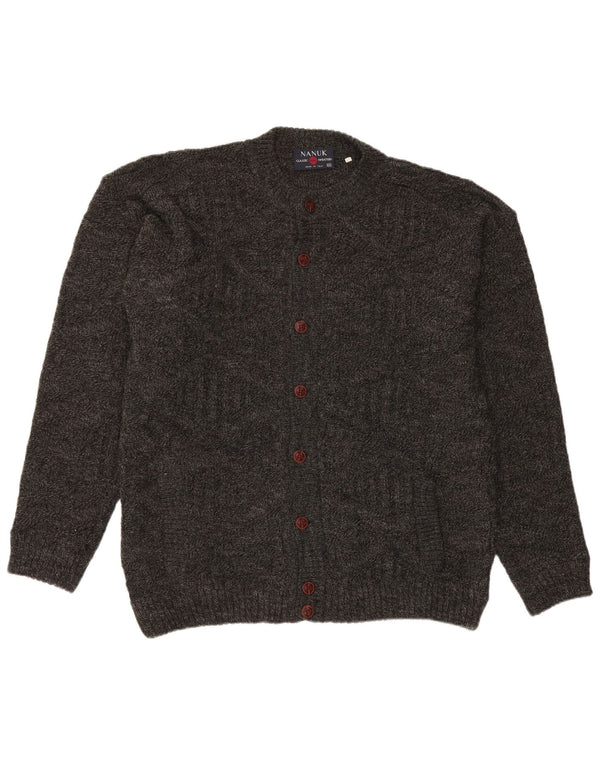 Pulover cardigan pentru bărbați Nanuk, 2XL, gri acrilic cu pete