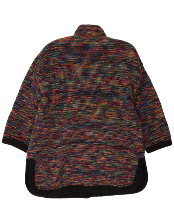 Pulover cardigan cu paragate vintage pentru femei UK 18 XL, multicolor, pete