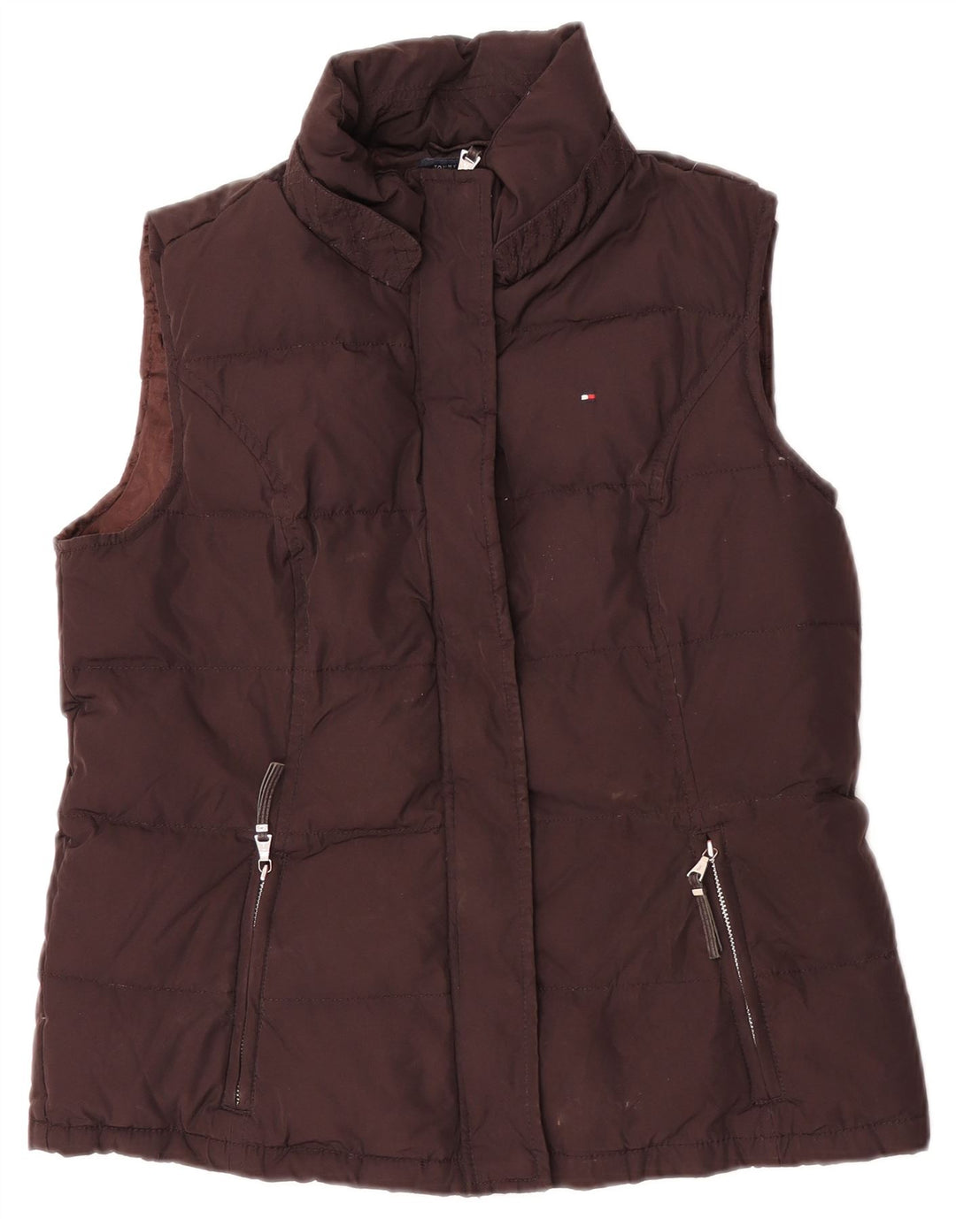Gilet căptușit pentru femei Tommy Hilfiger UK 14, mare, maro, poliester