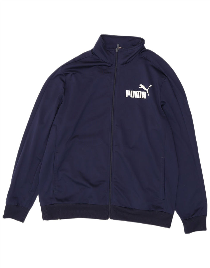 Jachetă de trening grafică PUMA pentru bărbați, 2XL, poliester bleumarin