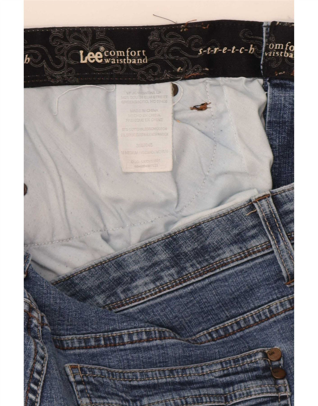 Blugi drepti elastici pentru femei Lee W38 L29 Bumbac albastru