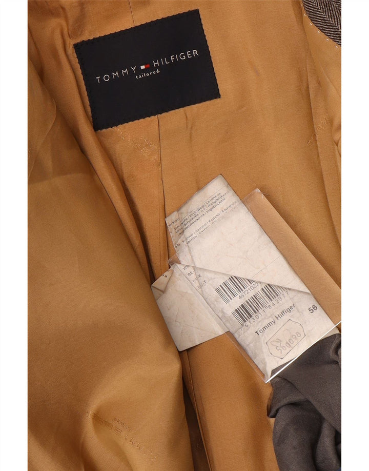 Sacou blazer pentru bărbați Tommy Hilfiger, cu 2 nasturi, IT 56 3XL, lână gri Herringbone