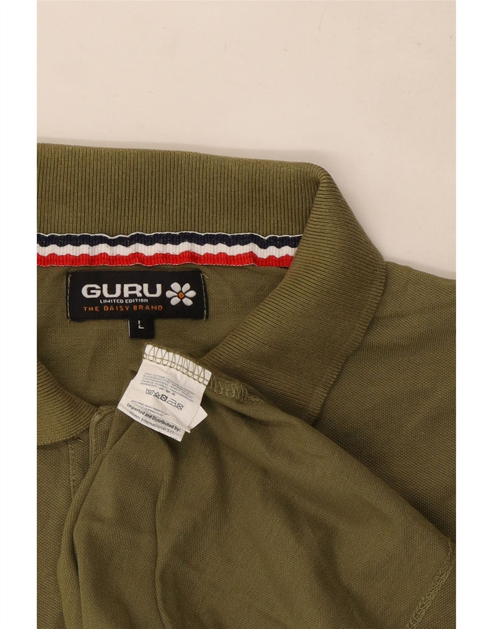 Tricou polo pentru bărbați Guru, bumbac kaki mare