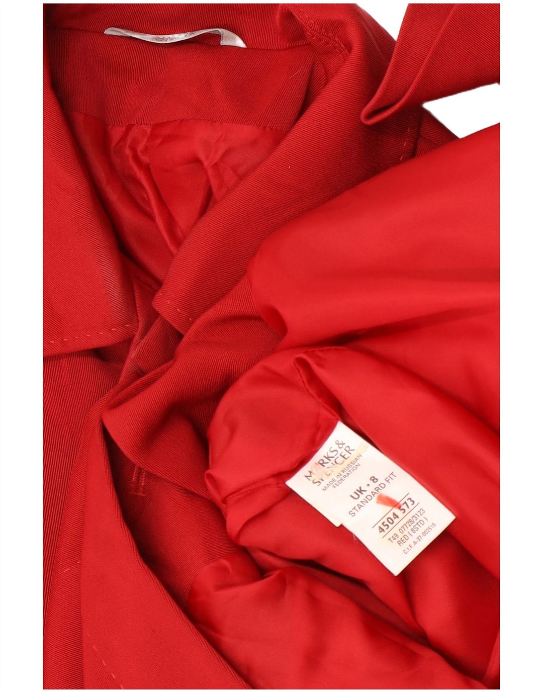 Pardesiu pentru femei Marks & Spencer UK 8 Small Red Poliester