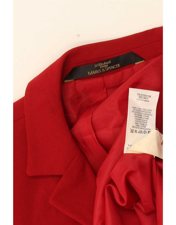 Jachetă pentru femei Marks & Spencer St. Michael Longline Blazer UK 8 Small Red