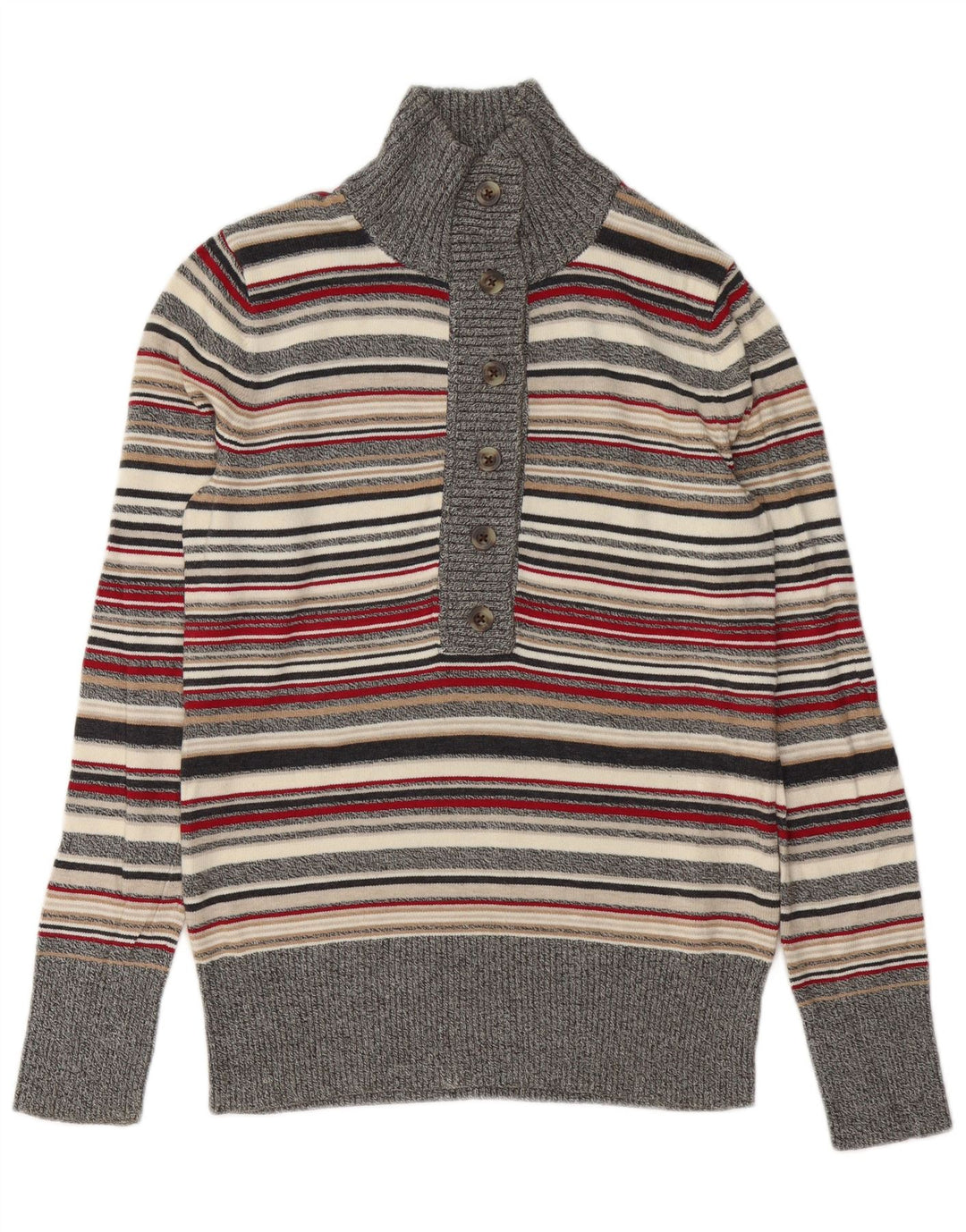 Pulover pentru femei Eddie Bauer, cu gât cu nasturi, UK 14 Medium Multicolor