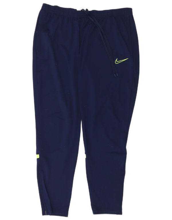 Pantaloni de trening Nike Dri Fit pentru femei UK 18 XL, albastru bleumarin, color block