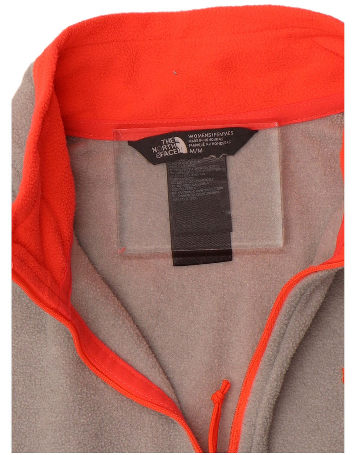 Pulover pentru femei THE NORTH FACE, cu fermoar și gât, din lână UK 14, poliester mediu gri