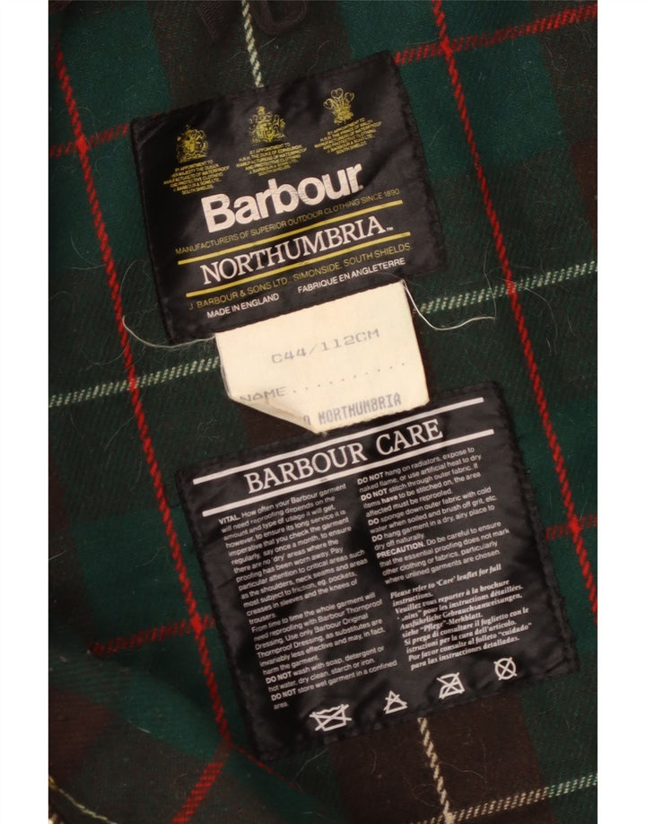 Jachetă Barbour Northumbria pentru bărbați din bumbac cerat UK 44, bumbac mare kaki