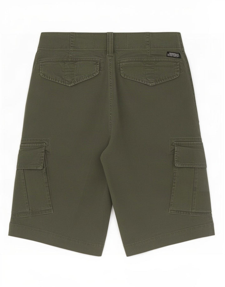 Pantaloni scurți cargo Superdry pentru bărbați W30, bumbac verde mediu