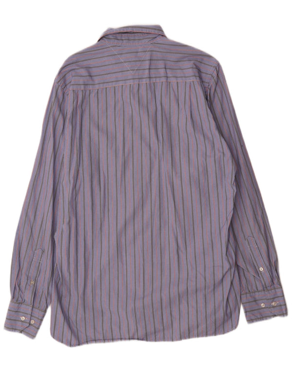 Cămașă personalizată pentru bărbați Tommy Hilfiger Mărimea 15 1/2 16 Medium Blue Striped