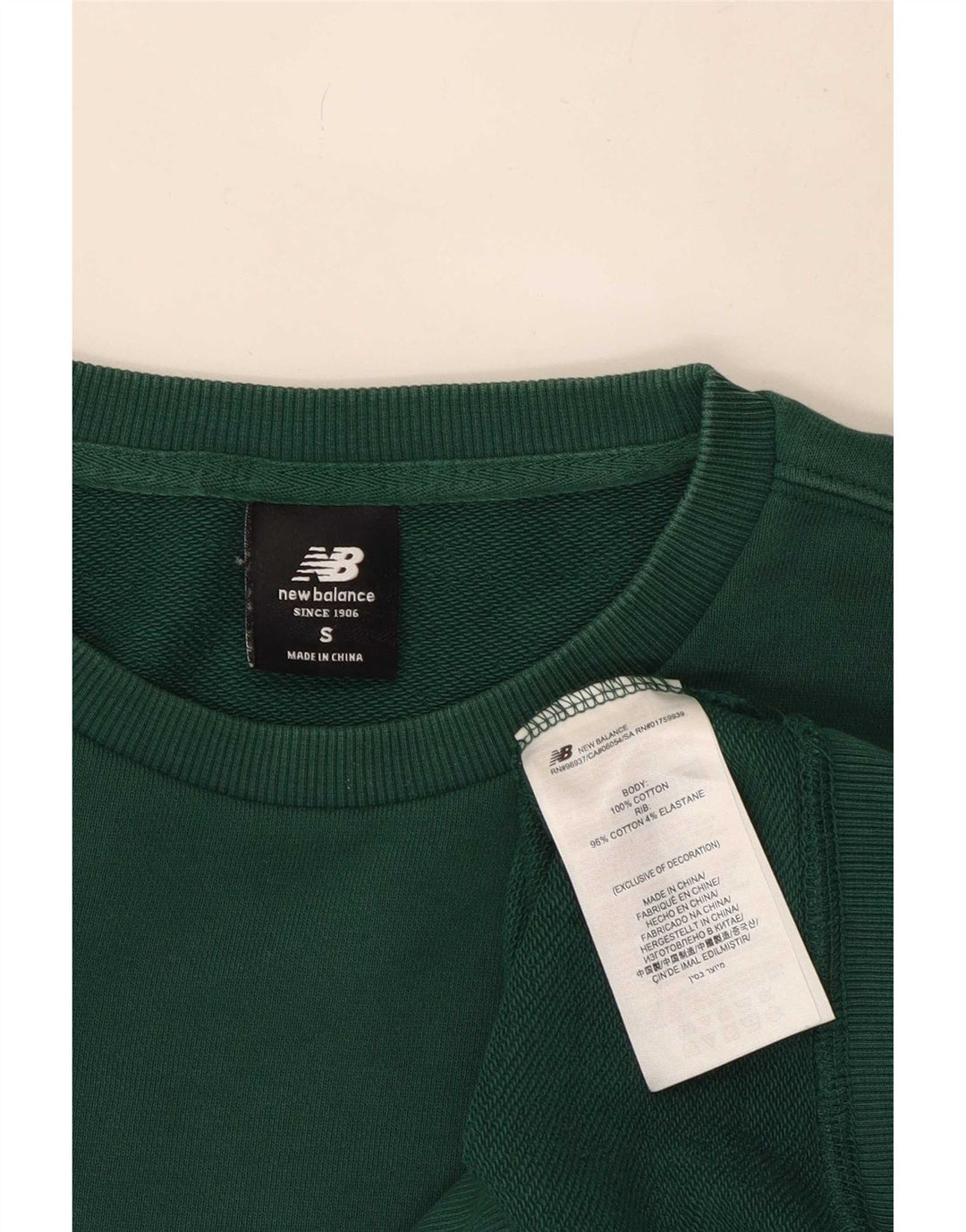 Hanorac pentru bărbați New Balance Jumper Mic Verde Bumbac
