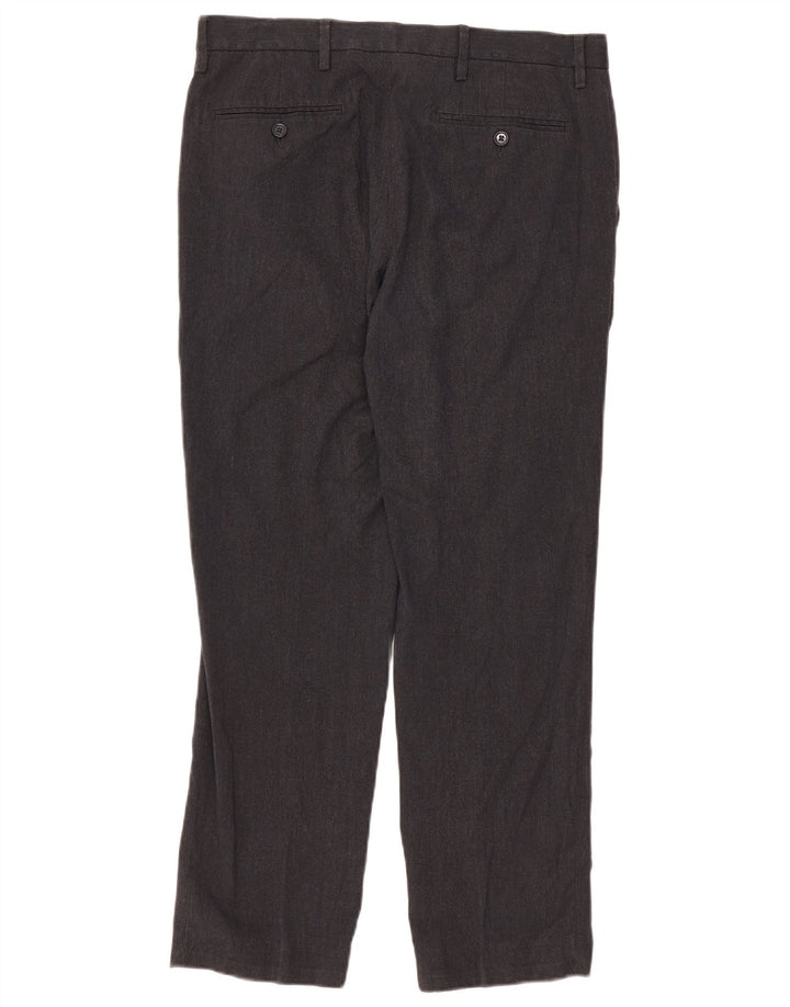 Marks & Spencer Pantaloni croiți pentru costum pentru bărbați L34 L29 Poliester gri
