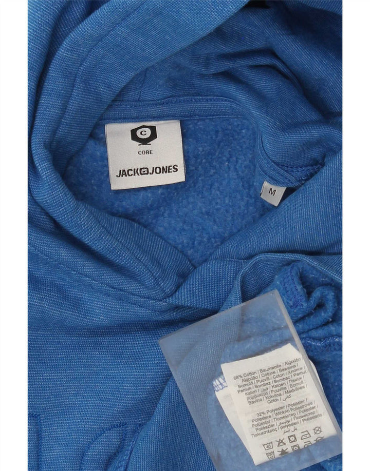 Jack & Jones Pulover cu glugă grafic pentru bărbați, bumbac albastru mediu