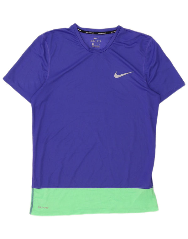 Tricou Nike Dri Fit pentru femei Top UK 14 Medium Blue Colorblock Poliester