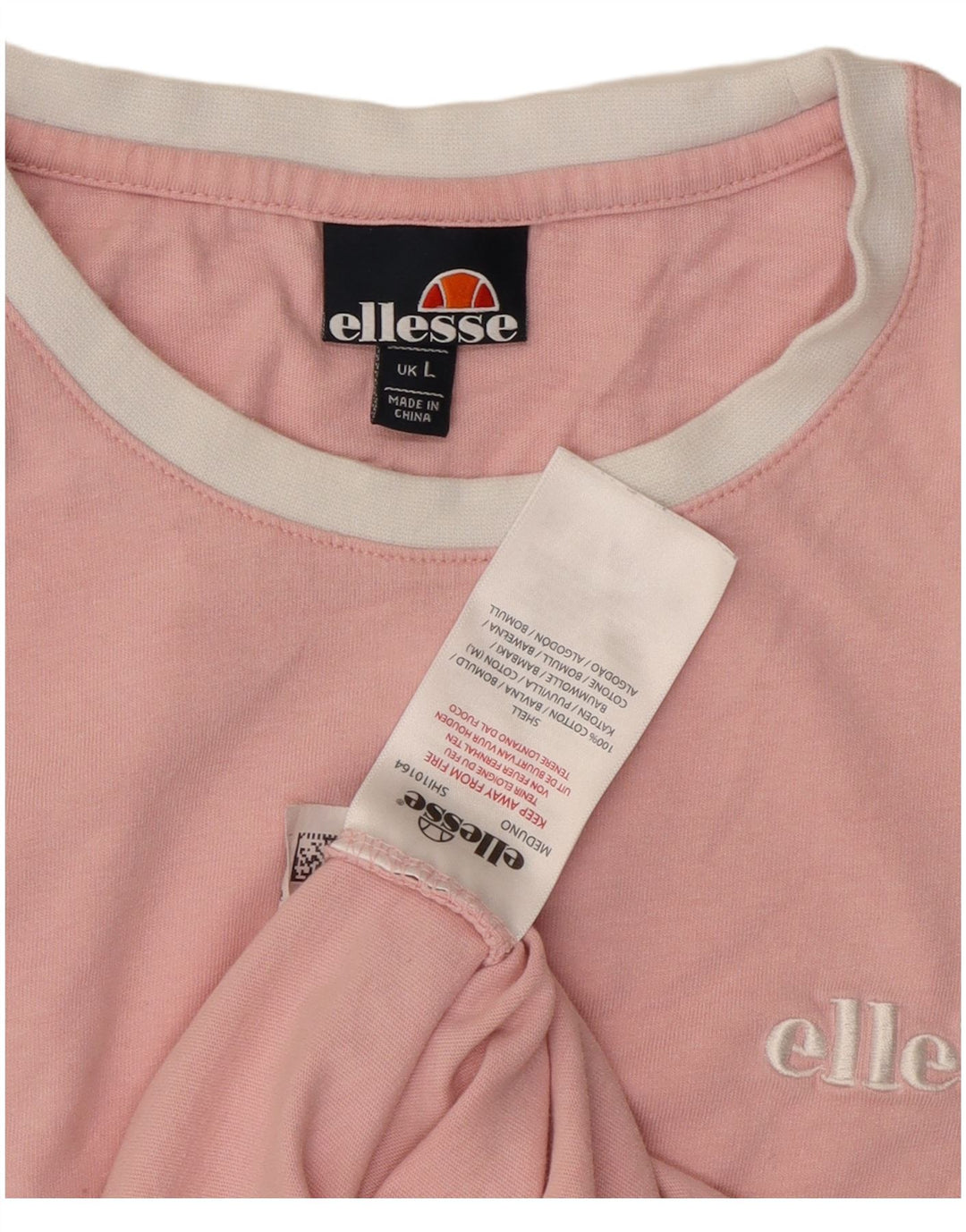 Tricou pentru bărbați Ellesse Top mare, roz din bumbac color bloc