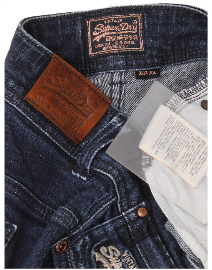 Blugi skinny pentru femei Superdry W32 L30 bumbac bleumarin