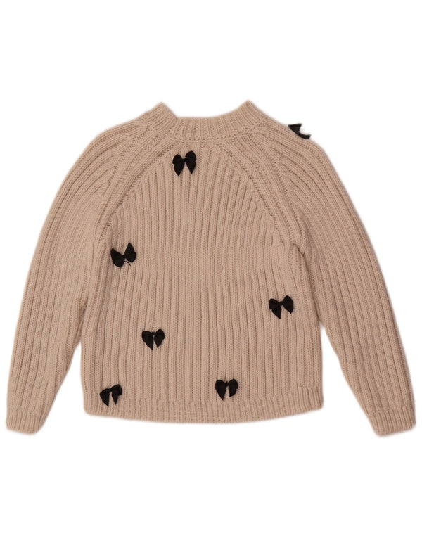 Pulover cu gât țestoasă pentru fete Zara 9-10 ani Bej Acrilic