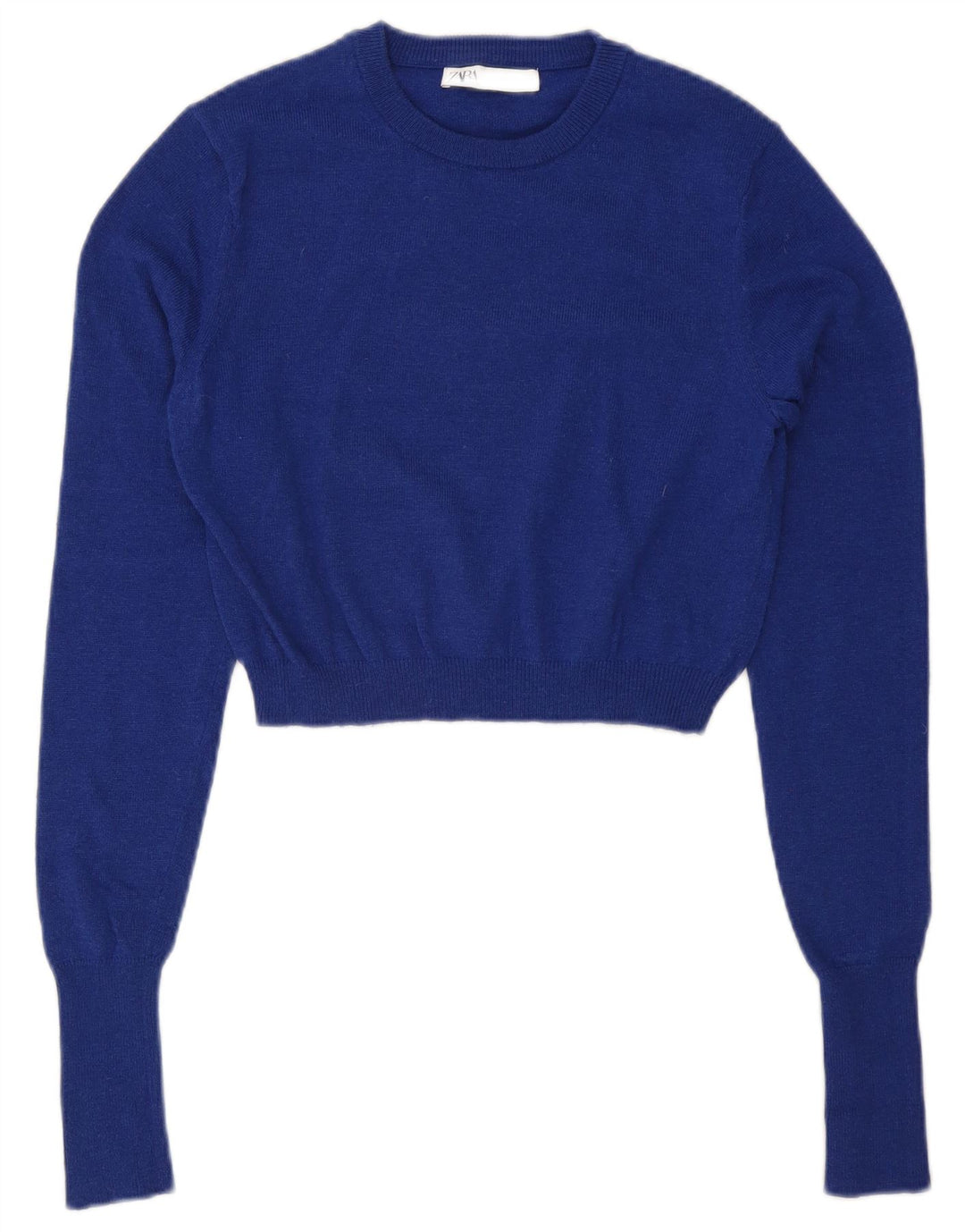 Pulover cu decolteu scurt pentru femei Zara UK 12 Albastru mediu