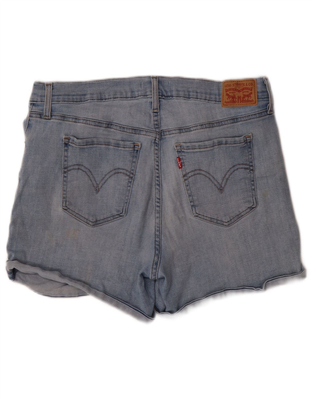Pantaloni scurți din blugi pentru femei LEVI'S W32, bumbac albastru mare