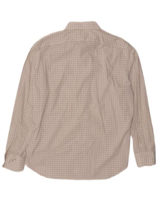 Cămașă subțire pentru bărbați J. CREW Mărimea 17 1/2 XL Bumbac alb cu carouri