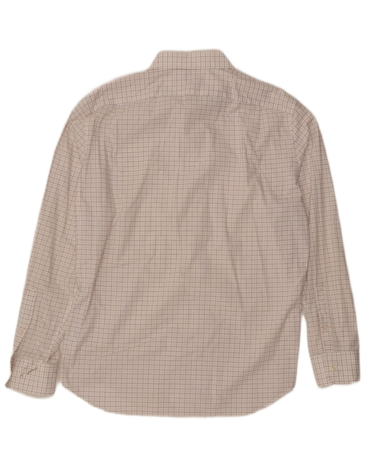Cămașă subțire pentru bărbați J. CREW Mărimea 17 1/2 XL Bumbac alb cu carouri