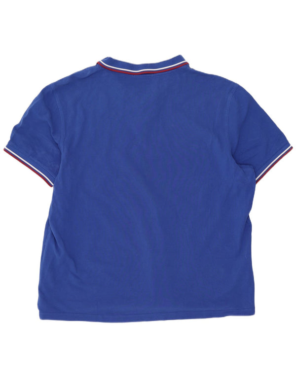 Cămașă polo Fred Perry pentru bărbați, bumbac cu dungi albastre 3XL