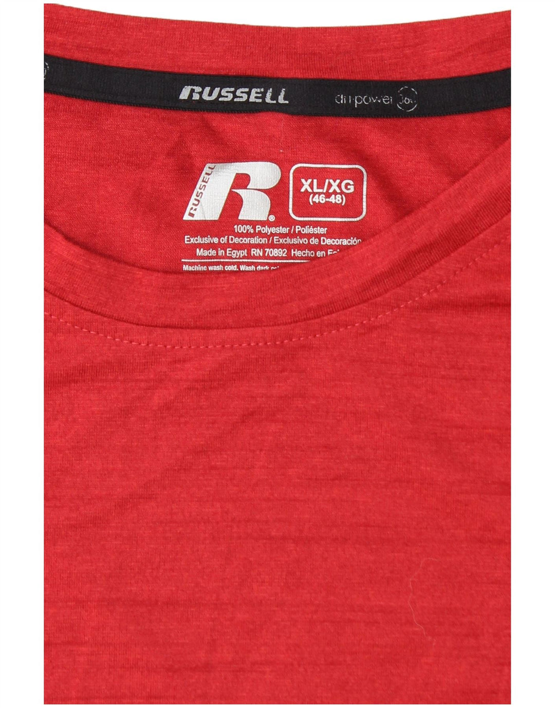 RUSSELL ATHLETIC Tricou Bărbați Dri-Power Top Marea Britanie 46/48 XL Roșu cu pete