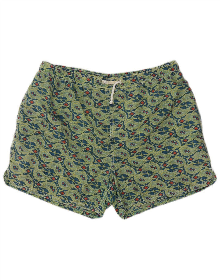 SANTO STEFANO Pantaloni scurți de baie pentru bărbați Poliamidă geometrică verde mediu