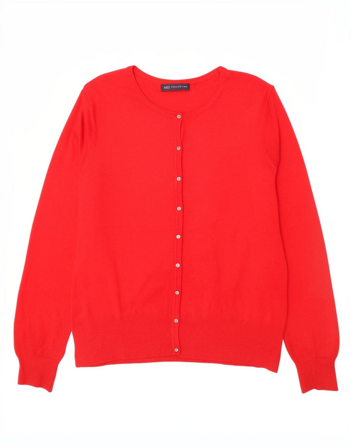 Pulover cardigan pentru femei Marks & Spencer UK 14 Medium Red