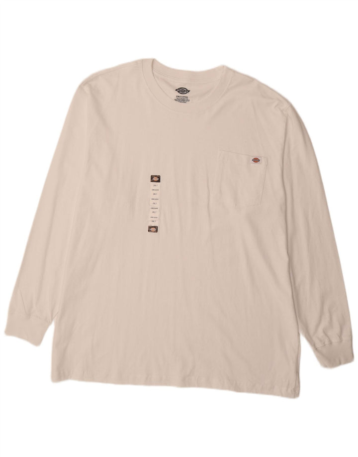 DICKIES Mens Top Long Sleeve 2XL White Cotton