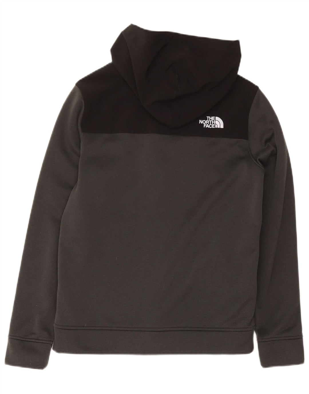 Pulover cu capota cu fermoar The North Face pentru fete 14-15 ani XL poliester gri