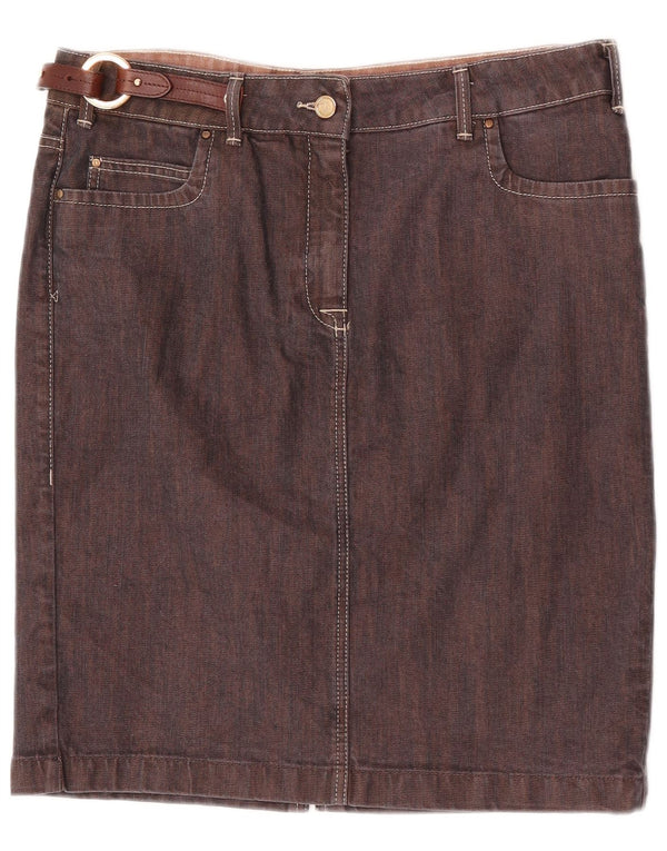 Trussardi Fusta Denim pentru Femei IT 46 Large W34 Maro Bumbac