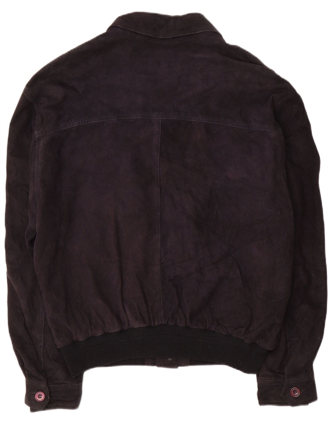 Bomber vintage pentru bărbați din piele intoarsa IT 58 4XL din piele albastru bleumarin