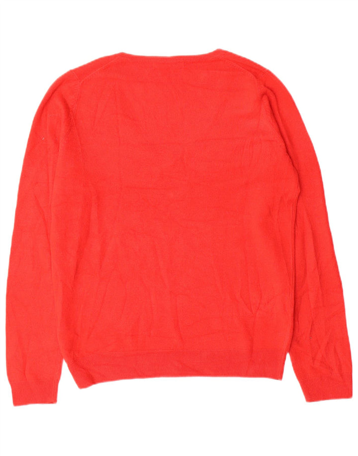 Marks & Spencer Pulover supradimensionat pentru femei cu decolteu în V UK 10 Small Red