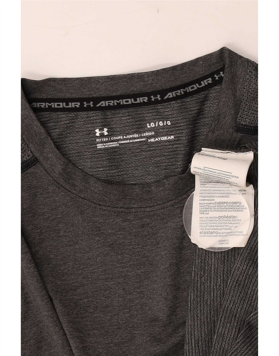 Tricou Under Armour pentru bărbați Heat Gear Top mare poliester gri