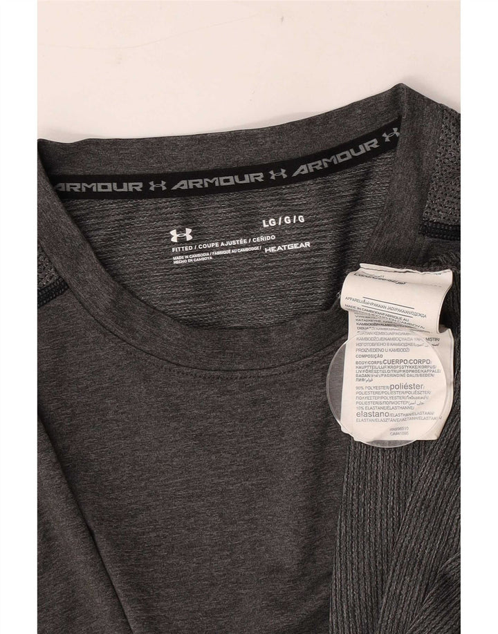 Tricou Under Armour pentru bărbați Heat Gear Top mare poliester gri