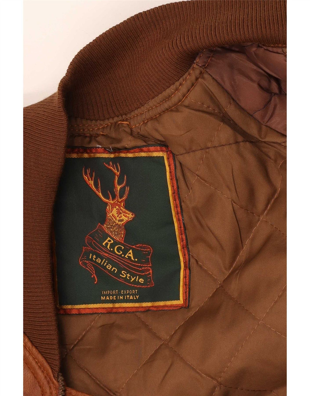 Jachetă de piele vintage pentru bărbați UK 40 mare maro