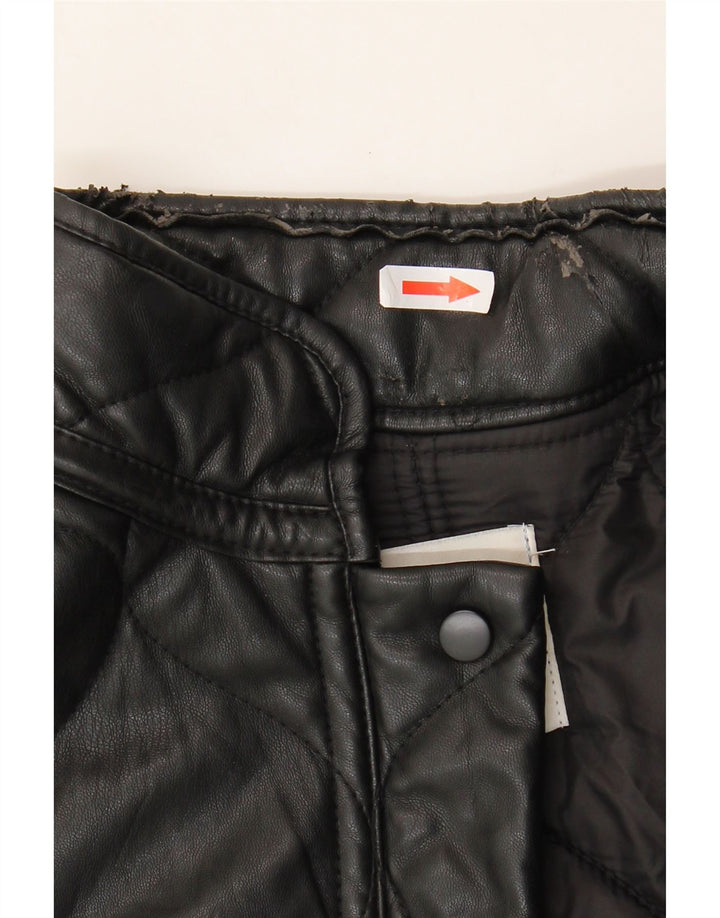 Jachetă matlasată supradimensionată pentru femei Zara UK 10 Poliester negru mic