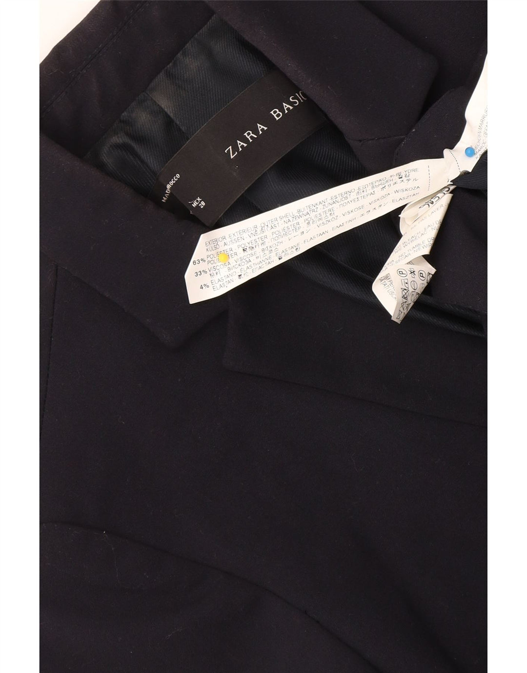Blazer pentru femei Zara, cu 1 nasture, UK 12 Poliester mediu albastru bleumarin